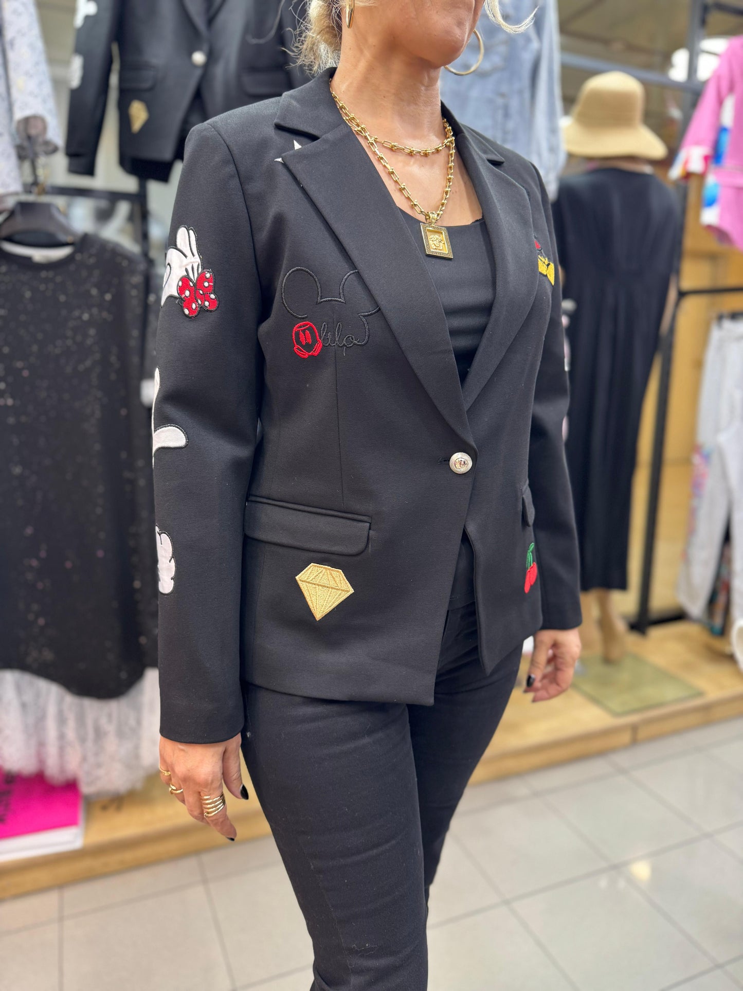 Mickey Tasarım Blazer Ceket