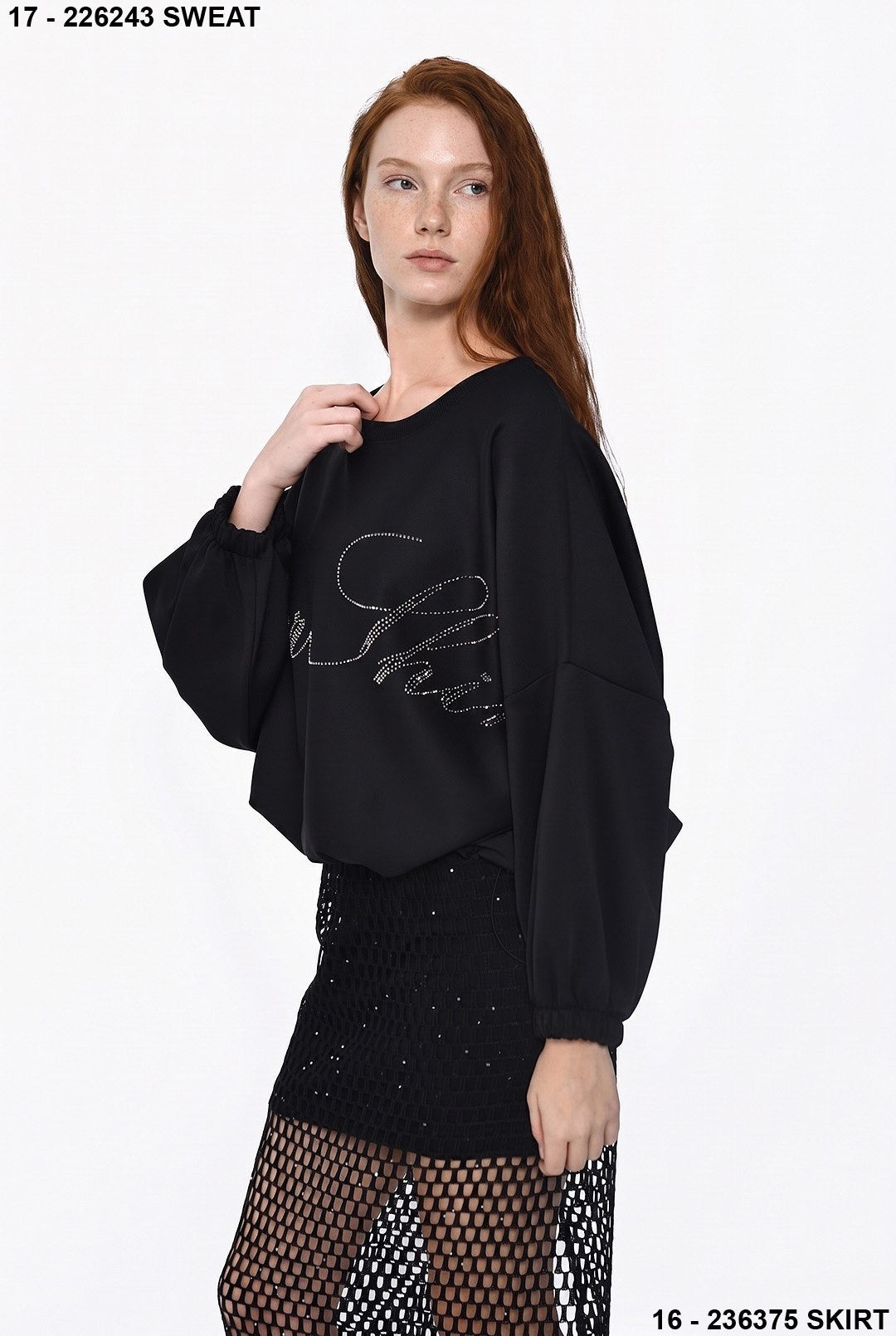 DQMANE Taş Detay Oversize Bluz