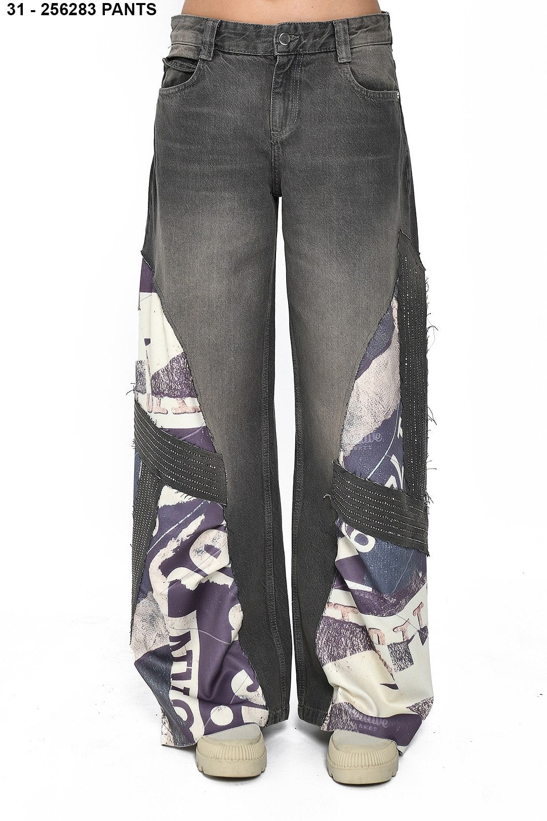 DQMANE Taş Detay Baggy Pantolon