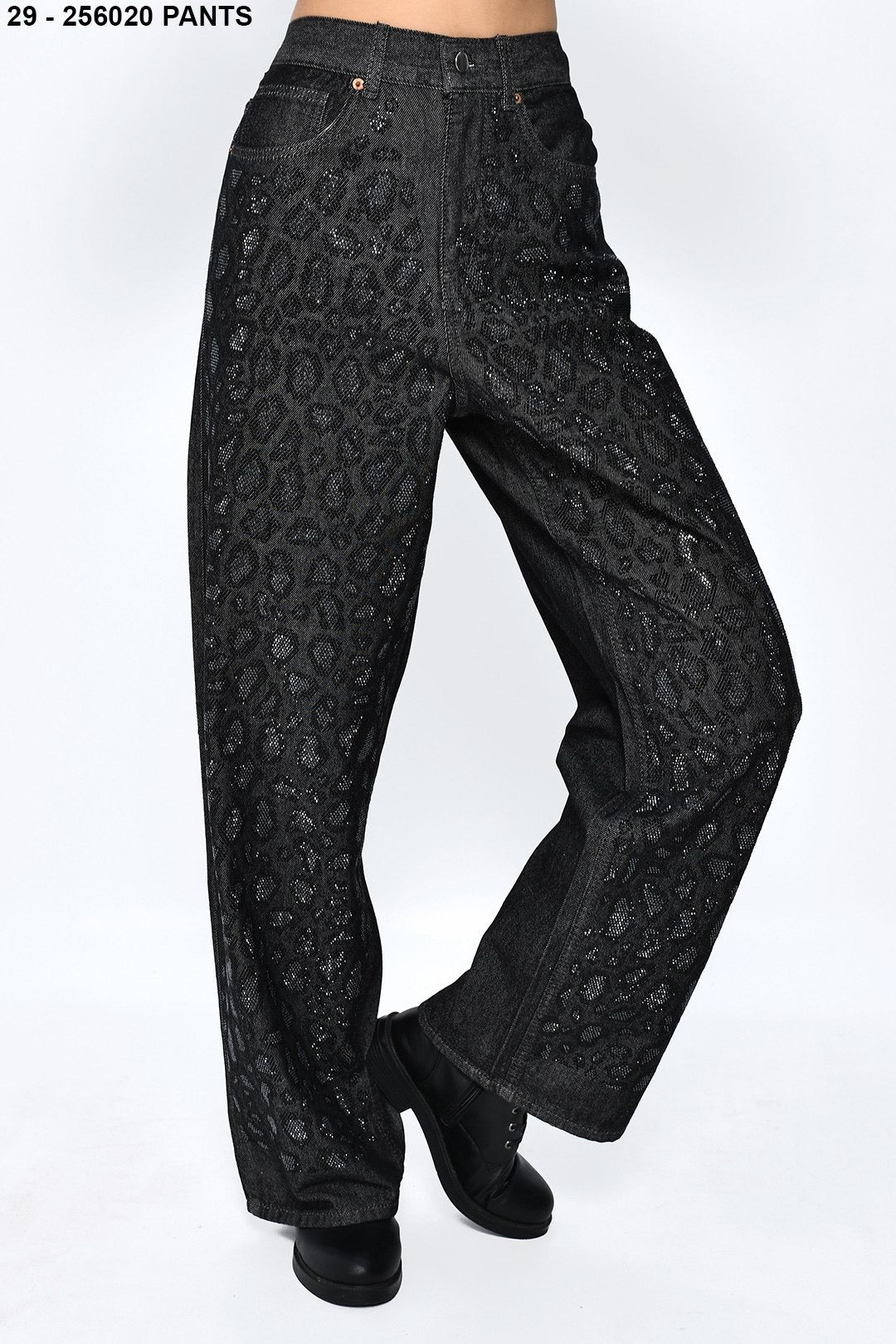 DQMANE Taş Leopar Desen Jean Kot