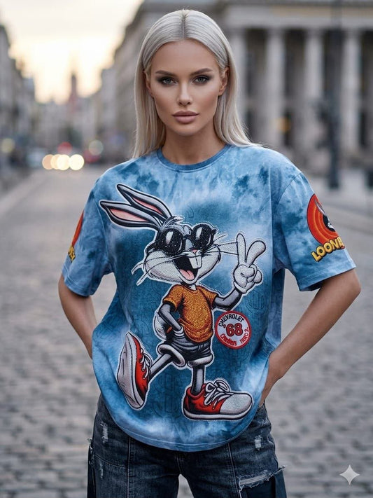 Taşlı Oversize T-Shirt